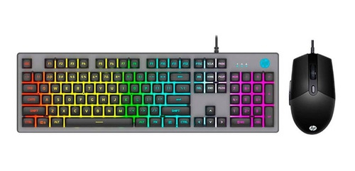 Kit Teclado Y Mouse Gamer Hp Km300f Rgb