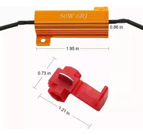 Par De Resistencias Carga Led De Error Fundido 50w 6ohm