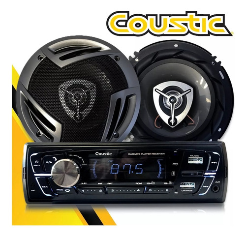 Autoestereo Bluetooth Con Bocinas Coustic Co-pk300 Usb Aux