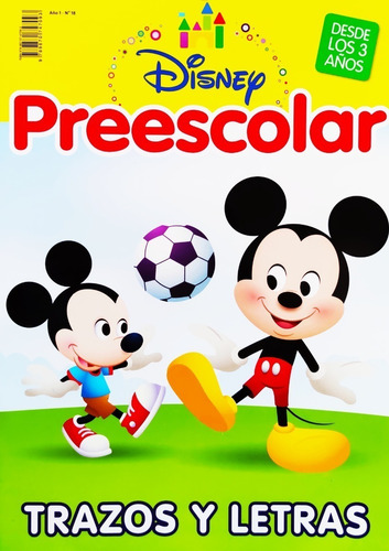 Revista Disney Preescolar N° 18 Trazos Y Letras