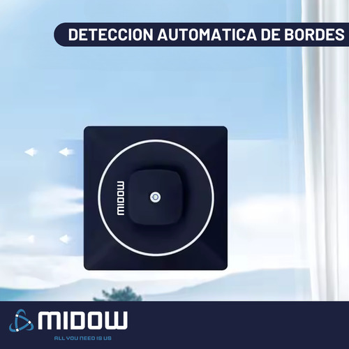 Robot Limpia Vidrios Inteligente Midow Interior Exterior 72w Control Remoto App Deposito De Liquidos