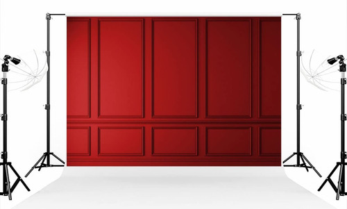 Kate 7 × 5ft Panel De Madera Roja Foto Telón De Fondo Interi
