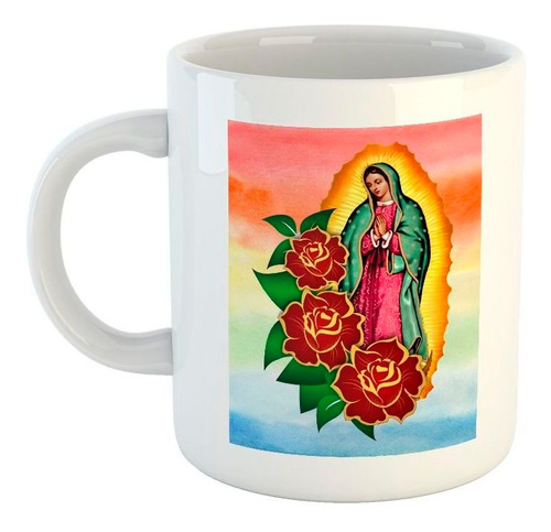 Taza De Ceramica Virgen De Guadalupe Color Religion