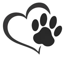 Comprar Calco Stickers Huella Corazon Perro Gato Auto Motos Termos