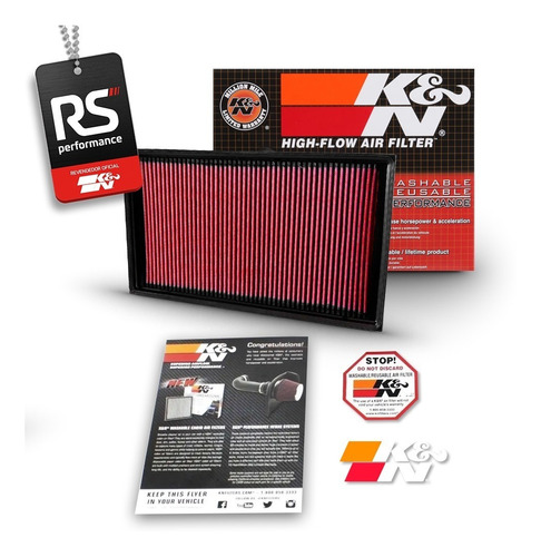 Filtro De Ar Esportivo Inbox K&n Audi Rs3 2.5 2015 Até 2018