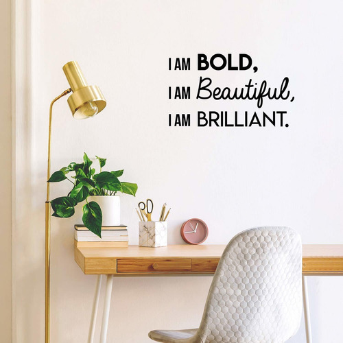 Adhesivo Para Pared Diseño Texto Ingl  I Am Bold Beautiful X