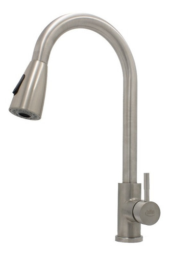 Imagen 2 de 6 de Llave Monomando Grifo Cocina Fregadero Acero Inox 2 Chorros