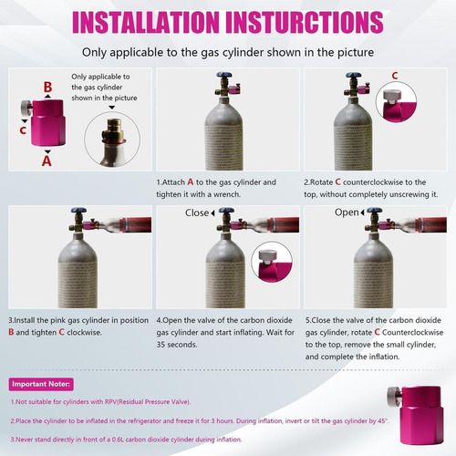 Adaptador De Cilindro De Co2 Para Rellenar El Adaptador De