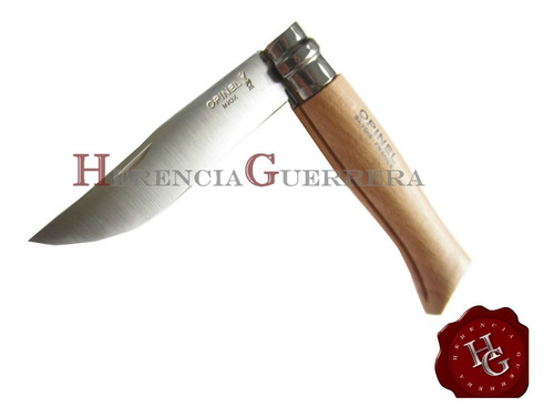 Imagen 4 de 7 de Cortapluma Navaja Opinel Inoxidable Hoja 7 Cm Haya Camping