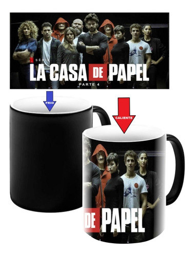 Taza Mágica Cerámica La Casa De Papel - Rock/comic/anime