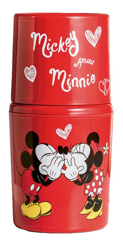 Moringa Mickey Minnie Disney Amor Plástico Vermelho 600ml