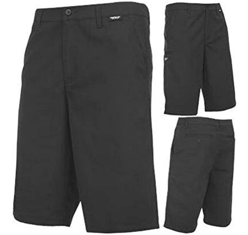 Pantalones Cortos Fly Stock Para Hombre Negro Sz 40