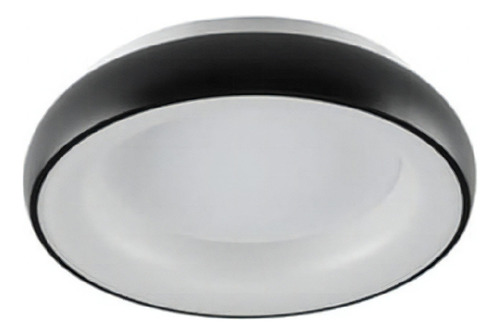 Plafon De Led Redondo 42cm Preto Sala Quarto Corredor Hall 110V/220V