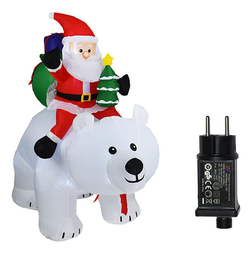 Luces Led Inflables De Papá Noel Monta A Un Oso Hinchable Pa