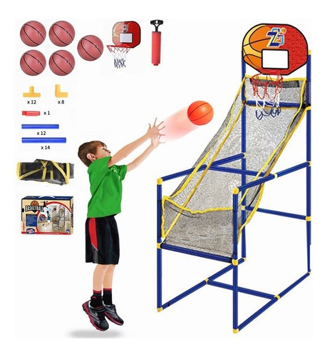 Juego De Aro De Baloncesto Para Niños,inflador + 5baloncesto