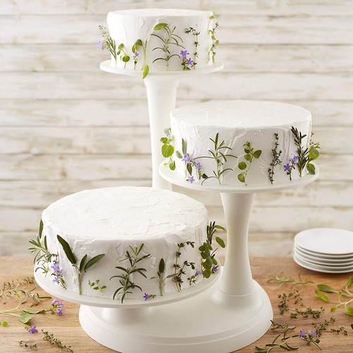 Imagen 2 de 5 de Base Para Tortas Grandes De 3 Pisos Wilton Con Sus Pilares.