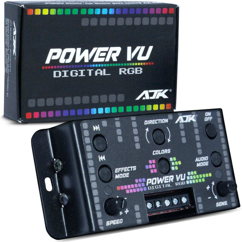 Central Ajk Sound Power Vu Para Faróis Com Rgb Ritmico Digit