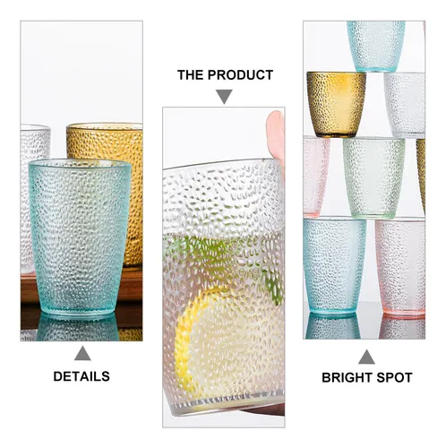 Taza De Agua Acrílica De Color Transparente, 5 Unidades, Taz