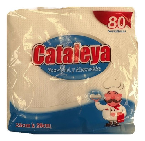 Servilletas Blancas De Papel Cataleya 28x28  X80 Unid