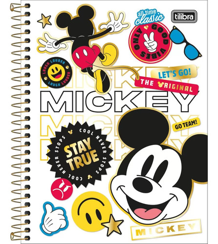 Caderno Colegial Cd 10x1 160fls Mickey