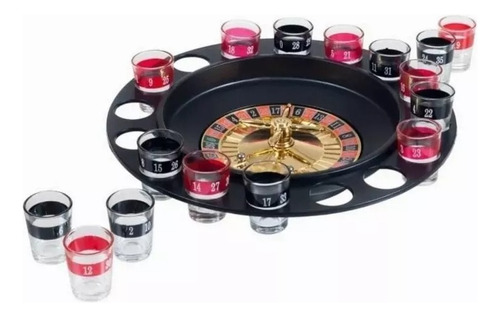 Set Juego De Casino Ruleta/ Shots / Tragos 16 Vasos