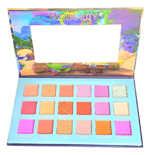 Paleta De Sombras Bob Esponja Con 18 Tonos 