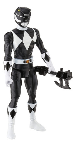 Figura De Acción Black Ranger 30 Cm Con Hacha De Potencia