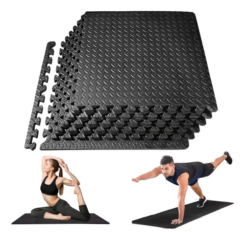 Tapete Gimnasio Piso Eva Set Con 76 Piezas Piso Multiuso