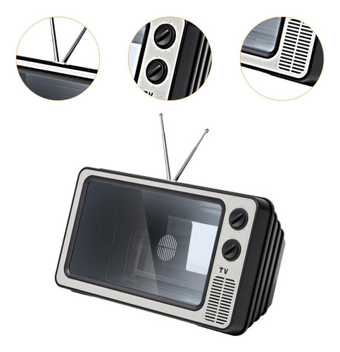 Amplificador De Tv De Design Retrô De 11" Cinza
