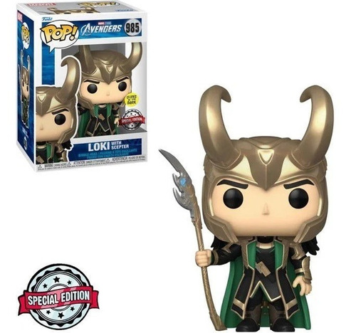 Funko Pop Marvel Avengers Loki With Scepter #985 Special