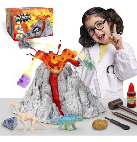 Juego Educativo Kit De Ciencia De Volcán Erupción Y  Fr80jc