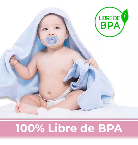 Chupón De Silicón Con Estuche Clip Sujetador 0-6 M Rosa 0-6 Meses