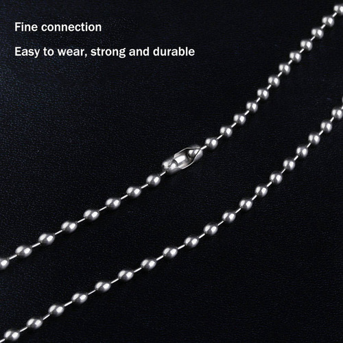 Collar De Cadena De Titanio Puro Con 5 Colgantes De Cadena D