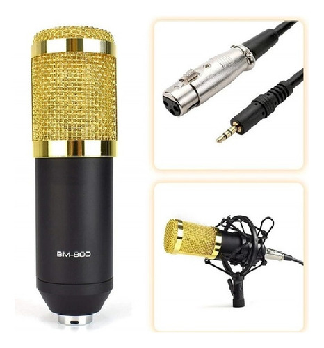 Kit Microfono Condensador Streaming B2 Black 3dfx