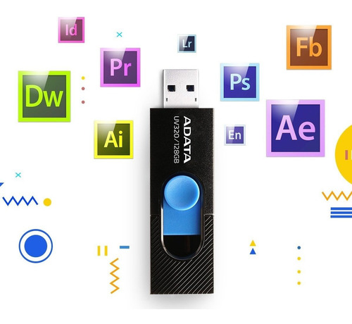 Memoria Usb Adata Uv320 64gb Usb 3.2 Retractil Blanco