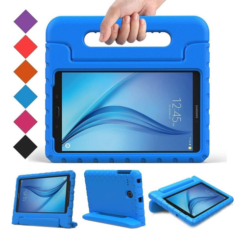 Funda Para iPad 2 9.7  De Maleta En Goma Azul Antishock