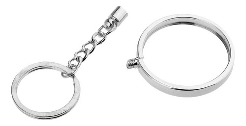Llavero De Monedas Colgante Plata