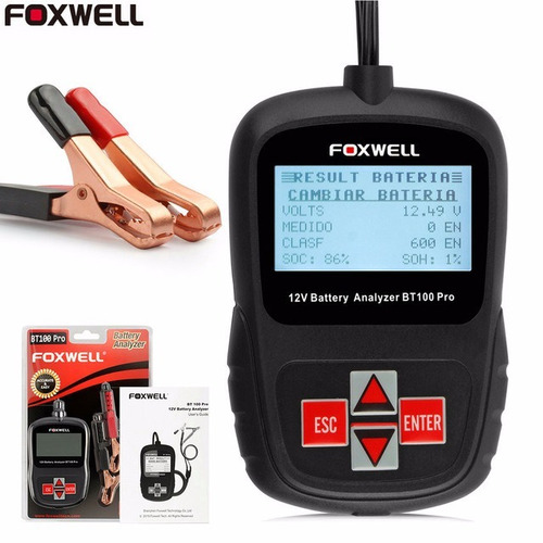 Testador Eletrônico Bateria Foxwell Bt100 12v Frete Grátis