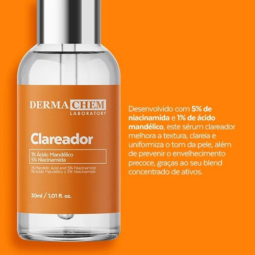 Sérum Facial Clareador Dermachem Niacinamida Reduz Manchas Todo Tipo De Pele Dia/noite