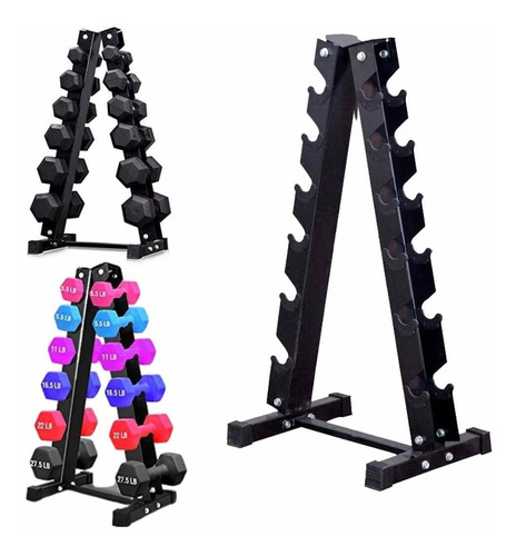 Rack Mancuernas Estanteria De Fierro 6 Pares (envio Gratis)