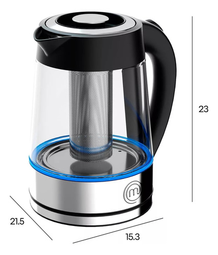 Tetéra Eléctrica 1.7 Litros Con Infusor Mk-k-2of Masterchef