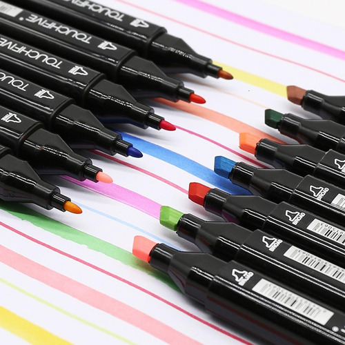 Imagen 2 de 7 de 168 Lápices Para Colorear Marcadores Doble Punta + Estuche