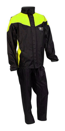 Traje Impermeable Para Moto R7 Racing Negro/ Neon Premium