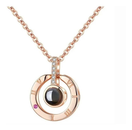 Collar Te Amo 100 Idiomas + Cajita De Regalo Cadena Colgante