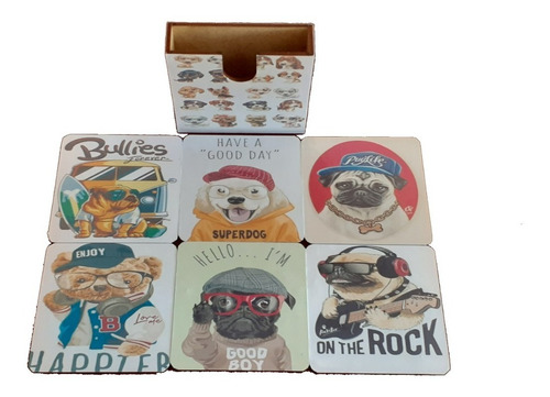 Imagem 2 de 7 de Porta Copos Dogs Happy
