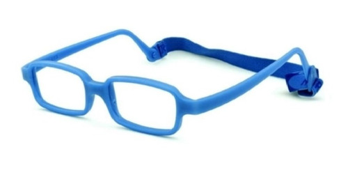 Óculos Infantil Miraflex Azul Flexível / Silicone / Inquebrável / Modelo New Baby 5 A 8 Anos