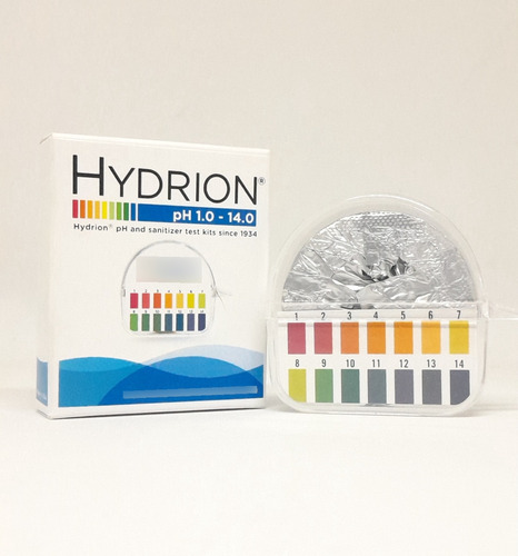 Papel Ph Hydrion 1.0 - 14.0 Cat.94 Dispensador Y Tabla Color