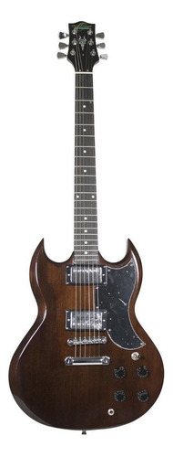 Guitarra eléctrica Oscar Schmidt OS50 double-cutaway walnut brillante con diapasón de palo de rosa