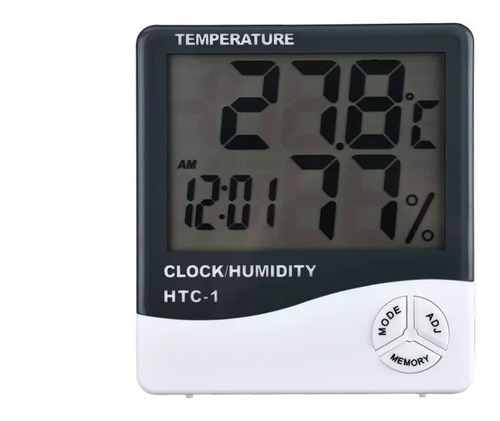 Higrometro Termometro Digital Htc-1 Indoor Reloj + Envio 