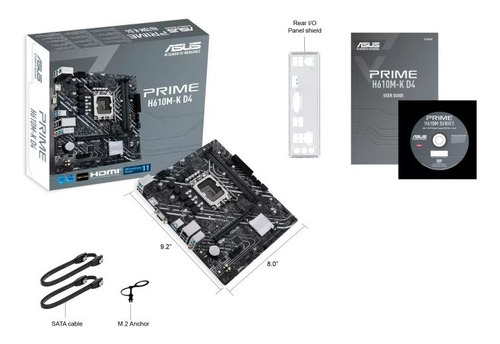 Placa Madre Asus Prime H610m-k D4, Lga1700, Ddr4, Microatx